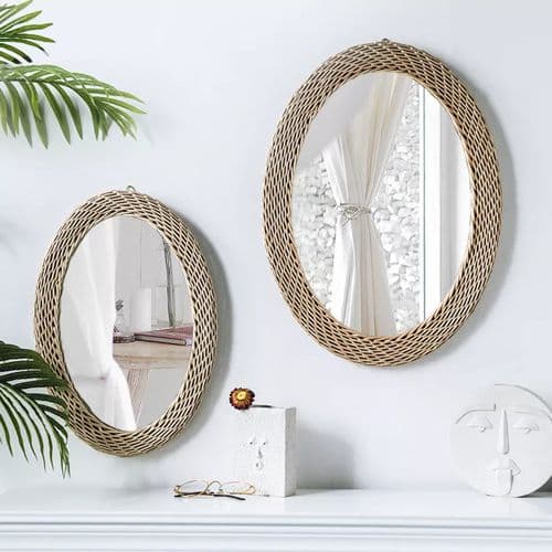 Rattan Wall Mirror Handmade Shop Xtreme