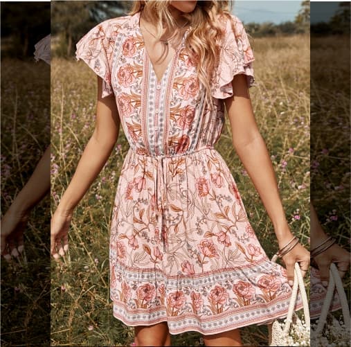 W9193 SHORT ORANGE RETRO DRESS Shop Xtreme