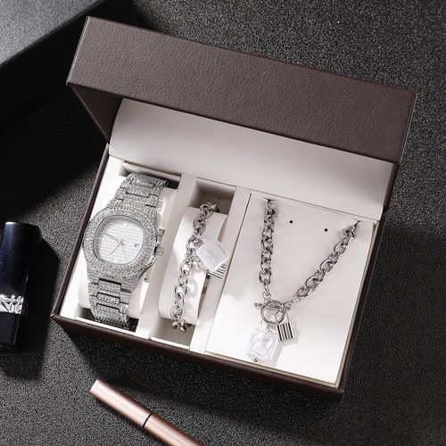 HIP HOP GIFT SET, Silver Watch, Bracelet, Necklace | Shop Xtreme