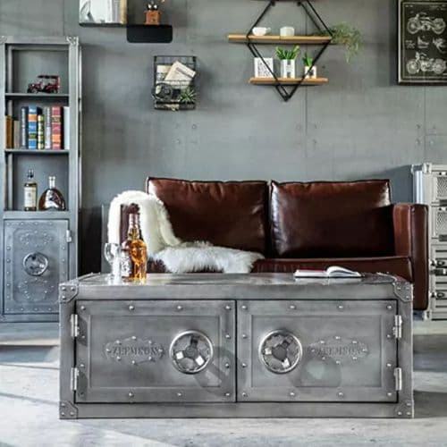 Loft Industrial Metal Coffee Table Living Room | Shop Xtreme