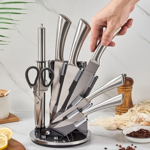 940AN Kitchen Knife Set Stainless Steel Chef's Knife Hollow Handle Set