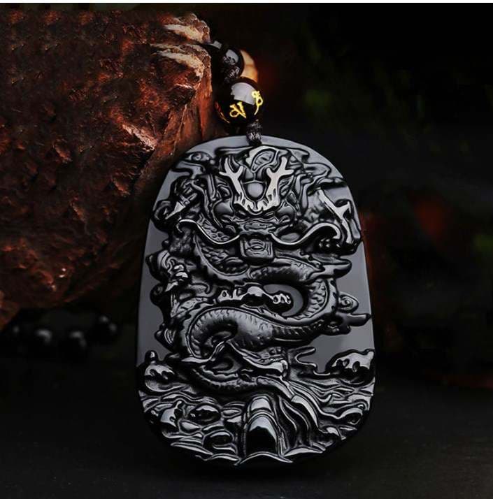 NEC27 BLACK DRAGON BEAD NECKLACE Shop Xtreme