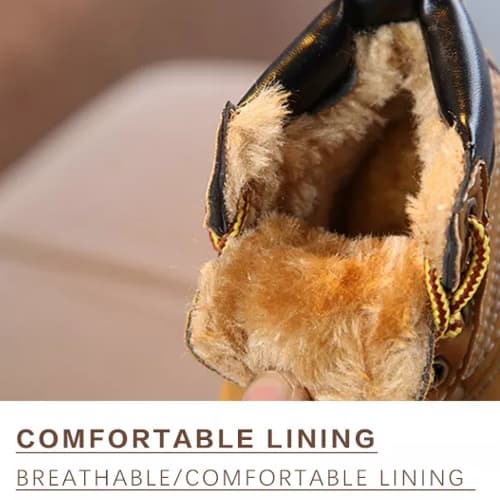 TAN Hiking Boots, Synthetic Leather Non Slip Lace Up Baby Kids Shop